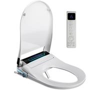 Inodoro Inteligente con Bidé, Asiento de Inodoro Japonés con Tapa Automática, Lavado y Secado con Agua Caliente, Bidé Electrónico con Luz Nocturna, Smart Toilet Seat Tapa de WC con Mando a Distancia
