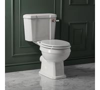 Inodoro Monobloque Tradicional Completo con Cisterna y Tapa de WC Blanca - Cobre Satinado - Richmond