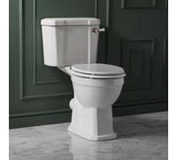 Inodoro Monobloque Tradicional con Taza Elevada Completo con Cisterna y Tapa de WC Blanca - Cobre Satinado - Richmond
