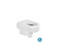 Inodoro suspendido de 38 cm en porcelana blanca de alta calidad NEW WCCARE de Unisan - Con asiento sin tapa
