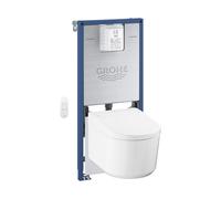 Inodoro suspendido grohe sensia blanco salida dual y cánula de limpieza automática, higiene intima avanzada