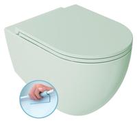 Inodoro suspendido INFINITY, sin borde de descarga, 36,5 x 53 cm, color verde menta