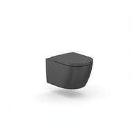 Inodoro Suspendido Roca Meridian Rimless Vortex SoftClose - Negro Mate