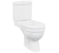 vidaXL Inodoro con Cisterna Set Completo + Asiento WC Pared Cerámica Recr Color Negro, Blanco, y mas