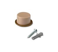 Inofix 66661 Tope Puerta con Tornillo, Beige, Paquete de 2 Unidades