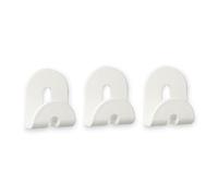 INOFIX - Colgador - Adhesivo CALMA - Uso general - Diseñado para soportar hasta 2,5 kg gracias a su gancho mejorado - Blanco - 3 unidades