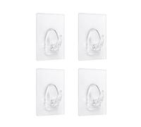 INOFIX - Colgador adhesivo reutilizable transparente hasta 3 kg - 4 uds.