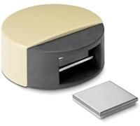 Inofix - Tope Retenedor 2en1 - Adhesivo - Retención magnética - 23 x Ø50 mm - Beige - 2 unidades