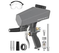 InoKraft Kit de pistola de chorro de arena portátil con separador de agua y aceite y boquilla de extensión, mini chorro de arena para eliminar el óxido y la pintura, compatible con óxido de aluminio