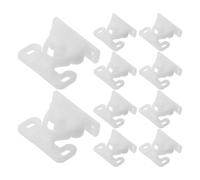 INOOMP 10 Piezas Pestillo de Resorte para Puerta de Gabinete Marino Rodillo de Plástico Blanco, Instalación Sencilla y Resistente Deformación para Dormitorio y Montaje DIY