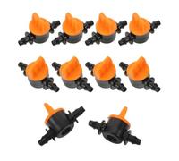 INOOMP 10 Piezas Válvula Mini de Doble Espiga para Tubo 4/7, Plástico | Ajuste de Caudal, Instalación Sencilla, Uso en Acuarios y Riego, Conexión 4/7 Micro Tubing