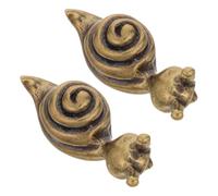 INOOMP 2 Pomos de Latón Agarre Cómodo y Suave Vintage Forma de Caracol para Armarios y Cajones Ideales para Gabinetes de Cocina y Estanterías