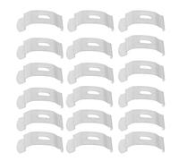 INOOMP 20 Piezas Placas Fijas de 38mm para Cortinas Verticales, Metal | Accesorio de Instalación Fija, sin Rebabas y Resistente, Compatible Cortina, Uso Doméstico