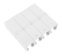 INOOMP 4 Piezas Conector de Riel de Cortina para Techo, Plástico Blanco | Hogar y Oficina, Instalación Sencilla, Conexión Riel de Techo, Uso Práctico
