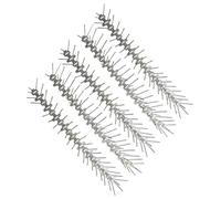 INOOMP 5 Piezas Pinchos para Pájaros de Acero Inoxidable 50cm, Pinchos Palomas, Base Flexible, Plata, para Jardín y Balcones, Ahuyenta Pájaros Carpinteros y Gatos