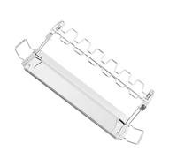 INOOMP Acero Parrilla Plegable Inoxidable de Muslos de Pollo | Uso en Camping y Barbacoas al Aire Libre, con Bandeja Incluida, Acabado Plata