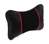 INOOMP Almohada Cervical Coche con Núcleo Elástico Cojín Ergonómico Reposacabezas Transpirable para Viaje Soporte Cuello Conductor y Pasajero Negro y Rojo