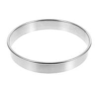 INOOMP Anillos Circulares de Pizza de Acero Inoxidable, Plata para Hornear | Acabado Pulido y Superficie Lisa, Carga Rápida de Ingredientes, Uso en Cocina Doméstica para Repostería