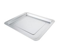 INOOMP Bandeja para Horno Rectangular de Hierro 315x28mm Alta Resistencia al Calor y Distribución Uniforme para Asar Pollo y Hornear Pizza en Barbacoa