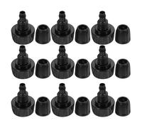 INOOMP Conector Rápido de Goteo 10 Piezas Negro G3/4 ABS | Rosca Hembra G3/4, Flujo Estable y Reparto Uniforme, para Riego de Jardín y Cultivo en Invernadero