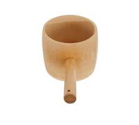 INOOMP Cucharón de Bambú de 350ml con Mango Seguro y Diseño Rústico Adecuado para Baño y Cocina con Estilo Natural y Encanto Retro