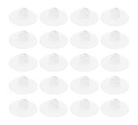INOOMP Fijador de Cables Ventosa de Silicona, Clip Abierto y Diseño Plano de 4.3cm, Soporte Fuerte para Cables en Paredes de Azulejos, Paquete de 20 Unidades para Organización Fácil