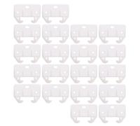 INOOMP Guías de Cajones de Plástico Blanco para Muebles, 20 Piezas, Reemplazo Fácil para Rieles Deslizantes en Muebles Cajones Centrales