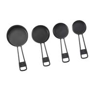 INOOMP Juego de Tazas Medidoras con Capacidad de 1, 1/2, 1/3 y 1/4 Taza de Acero Inoxidable Apilables Resistentes y No Deformables para Ingredientes y Café para Hogares y Restaurantes