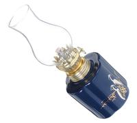 INOOMP Lámpara de Aceite de Cerámica y Fácil de Limpiar Hogar Vintage Diseño Pintado a Mano, Luz de Emergencia para Decoración Interior