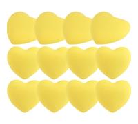 INOOMP Pomo de Puerta en Forma de Corazón, 12 Piezas, Amarillo, PVC y Aleación, Para Armario, Cajón, Librería, Hogar y Oficina