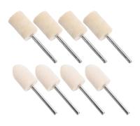 INOOMP Rueda de Pulido Cilíndrica de Lana Natural 24 Piezas Mango de 1/8 Pulg para Pulido Delicado y Fácil de Montar en Herramientas de Amoladora