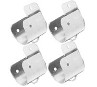 INOOMP Soporte para Barra de Cortina de Acero Inoxidable Forma, Resistente y Fácil de Instalar, Paquete de 4 Piezas para Montaje Lateral en Espacios Comerciales y Otros Lugares