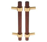 INOOMP Tirador Vintage para Armarios y Cajoneras, 2piezas de Madera y Aleación de Zinc Instalación Fácil para Decoración y Mejora de Muebles Hogar