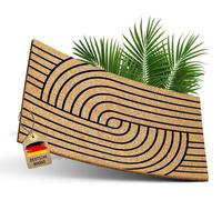Inovra - Alfombrilla de coco, 60 x 40 cm - Antideslizante - Duradera - Absorbe la suciedad - Para interior/exterior - Resistente a la intemperie - Alfombrilla para pies