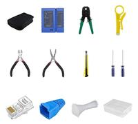 Inovra - Kit profesional de herramientas para instalaciones: probadores de cables de red, crimpadora, bolsa de transporte, materiales de alta calidad, fiable y duradero. Kit de herramientas para redes