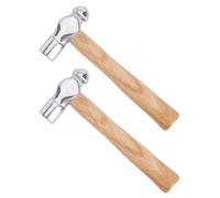 Inovra - Martillo para joyeros, 4 oz - Acero al carbono - De doble cara - Juego de 2 martillos - 15,5 cm - Mango de madera - Martillo de metal
