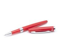 inoxcrom: Bolígrafo Roller Prime rojo de metal | Lacado rojo con acabado cromado | Caja de regalo | Punta Media con tinta negra