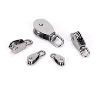 Inoxidable Acero Polea Rodillo Polea de cuerda elevación giratoria una sola rueda, polea acero inoxidable 304, herramientas remolque alta resistencia M15 M20 M25 M32 M50(M32 1PCS)