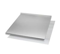 INOXLM - Placa de acero inoxidable para cocina, 110 x 56 cm, tabla de cortar acero inoxidable, varios tamaños para cocina, bar, restaurante, tabla de amasar acero inoxidable con borde (altura 2 cm