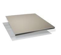 INOXLM Tabla de cortar para amasar encimera de acero inoxidable, varios tamaños para cocina para bar para restaurante para amasar (30 x 50 cm, doblado 2 cm)