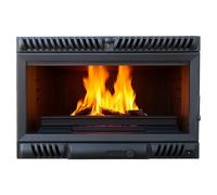 Insert de leña 800A (L x An x Al: 45 x 79,5 x 57,5 cm, 12 kW, 362,5 m³, Negro)