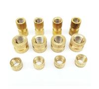 Inserto roscado Tuercas moleteadas 10/25 piezas M1.6 M2 M3 M4 M5 Impresora 3D de latón macizo Moldeo por inyección de hilo termofusible(6mm Long,25pcs M4(OD 5.2mm))