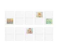 Insertos de carpeta A6 rellenables de carga suave para sobres | 10 páginas de recambio para agenda de 6 anillos para oficina, fotos, calcomanías, organizador de efectivo, comercio, diario
