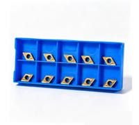 Insertos de punta de carburo de 10 pcs, CNC Tungsten Carbide Tips Cutter Torner Herramienta con caja para acero de acabado de metal