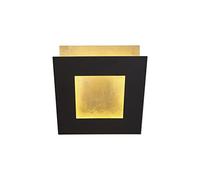 Mantra Iluminación Aplique de pared LED Dalia, negro/oro, 18 x 18 cm, aluminio