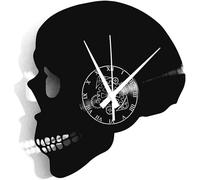 Instant Karma Clocks | Reloj de Pared Calavera Estilo Alternativo - Silencioso sin tictac | para Fans del Gótico, Rock, Halloween, Estudios Dormitorio, Oficina, Estudio, Salón