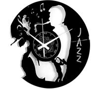 Instant Karma Clocks | Reloj de Pared Jazz con Saxofonista Jazz - Silencioso sin tictac - para músicos, melómanos y Salas de música
