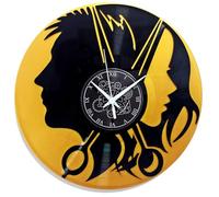 Instant Karma Clocks | Reloj de Pared | Peluquería | Barbería | Motivos de Barber Shop (Negro y Oro MM1)