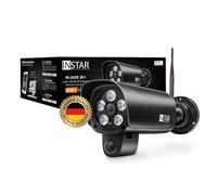 INSTAR IN-9408 2K+ Negro - Cámara de vigilancia LAN/WiFi con Inteligencia Artificial - cámara Exterior - Wi-Fi de 2,4 GHz y 5 GHz - WPA3 - HomeKit - PIR - detección de Movimiento - ONVIF - RTSP