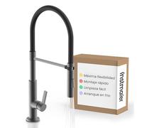 instmaier Nova | grifo de cocina | color grafito | mezclador de fregadero con rociador de vajilla flexible | grifo mezclador para la cocina | grifo de cocina de libre movimiento
